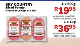 Jumbo SKY COUNTRY Sliced Polony offer