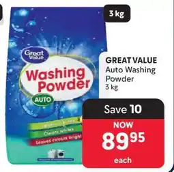 Makro GREAT VALUE Auto Washing Powder offer