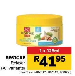Jumbo RESTORE Relaxer offer