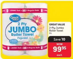 Makro GREAT VALUE 2-Ply Jumbo Roller Towel 4's offer