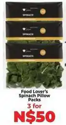 Food Lover's Market Spinach pillow packs offer
