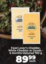 Food Lover's Market Food lover's cheddar, white cheddar or gouda offer