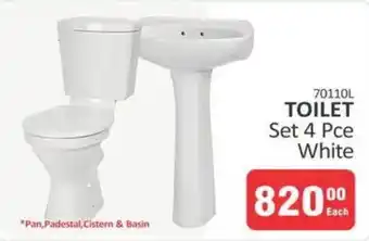 TOILET Set 4 Pce White