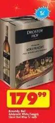 Shoprite Drostdy hof - adelpracht white/smooth claret red wine offer