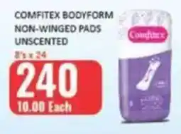 KitKat Cash and Carry COMFITEX BODYFORM NON-WINGED PADS UNSCENTED offer