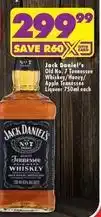 Shoprite Jack daniel's - old no. 7 tennessee whiskey/honey/apple tennessee liqueur offer