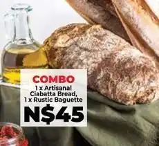 Food Lover's Market Artisanal ciabatta bread, rustic baguette offer