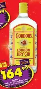 Shoprite Gordon's - london dry gin offer