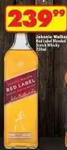 Shoprite Johnnie walker - red label blended scotch whisky 750ml offer