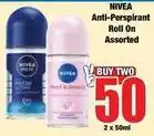 Boxer Nivea - anti-perspirant roll on offer
