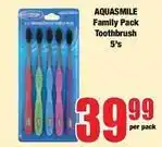 Boxer Family pack toothbrush 5's offer