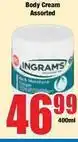 Boxer Ingram's - body cream offer