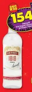 Shoprite Smirnoff - 1818 vodka offer