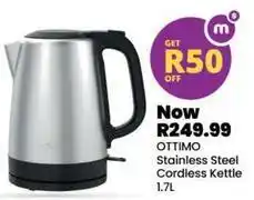 Shoprite Ottimo - stainless steel cordless kettle offer