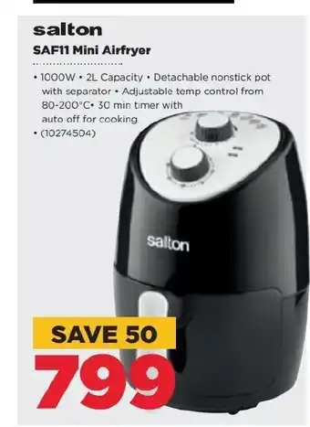 HiFi Corp Salton - SAF11 Mini Airfryer offer