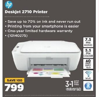 HiFi Corp Hp - Deskjet 2710 Printer offer