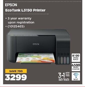 HiFi Corp Epson - Ecotank L3150 Printer offer