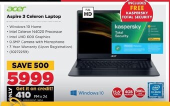 HiFi Corp Acer - Aspire 3 Celeron Laptop offer
