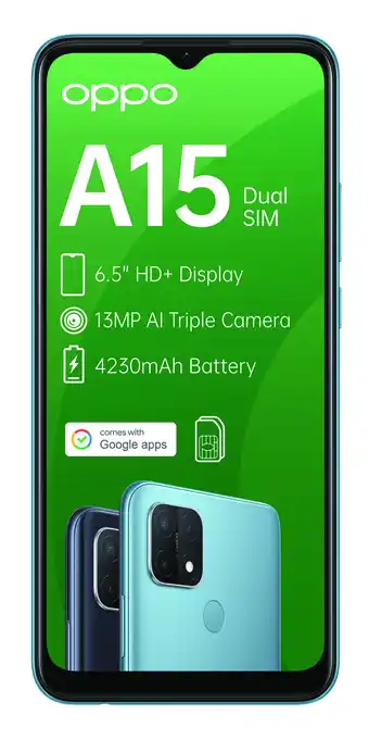 OPPO A15 Dynamic Black