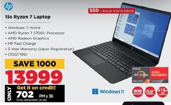 HiFi Corp Hp - 15s Ryzen 7 Laptop offer