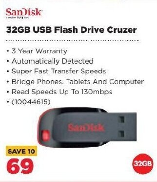HiFi Corp SanDisk 32GB USB Flash Drive Cruzer offer