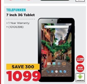 HiFi Corp Telefunken 7 inch 3G Tablet offer