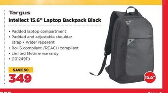 HiFi Corp Targus Intellect 15.6" Laptop Backpack Black offer