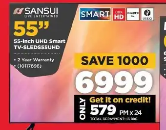 HiFi Corp Sansui - 55" UHD Smart TV-SLEDS55UHD offer