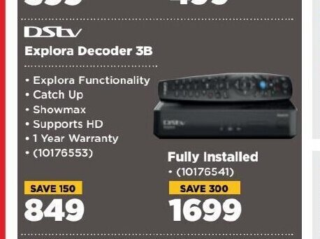 DSTV Explora Decoder 3B 10176553 offer at HiFi Corp