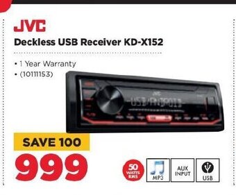 JVC - Deckless USB Receiver KD-X152