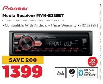 HiFi Corp Pioneer - Media Receiver MVH-S215BT offer