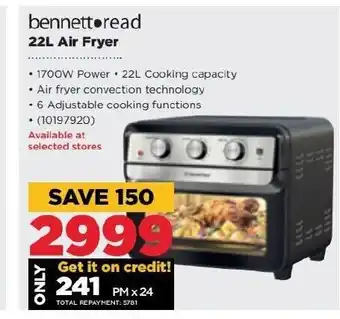 HiFi Corp Bennett Read - 22L Air Fryer offer