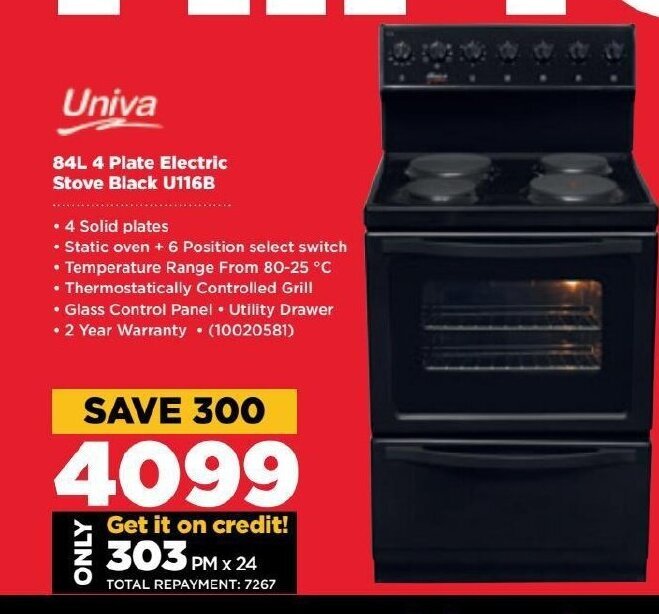 univa-84l-4-plate-electric-stove-black-u116b-offer-at-hifi-corp