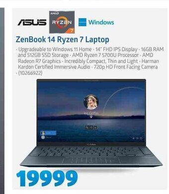 Incredible Connection Asus - Zenbook 14 Ryzen 7 Laptop offer