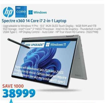 Incredible Connection Hp - Spectre x360 14 Core i7 2-in-1 Laptop offer