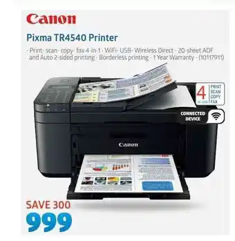 Incredible Connection Canon - Pixma TR4540 Printer offer