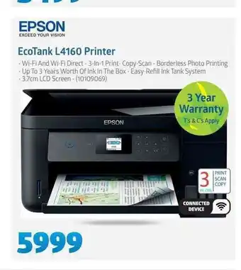 Incredible Connection Epson - EcoTank L4160 Printer offer