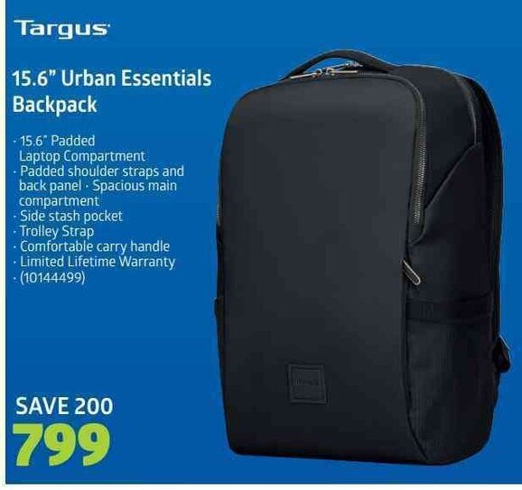 Targus 15.6" Urban Essentials Backpack offer at Incredible Connection