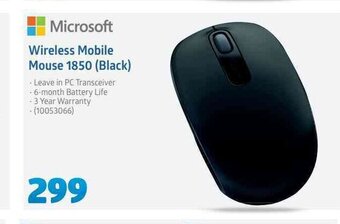 Incredible Connection Microsoft Wireless Mobile Mouse 1850 (Black) offer