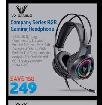 Incredible Connection VX Gaming - Company Series RGB Gaming Headphone offer