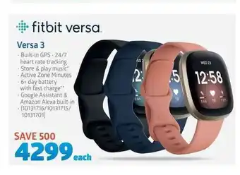 Incredible Connection Fitbit Versa - Versa 3 offer