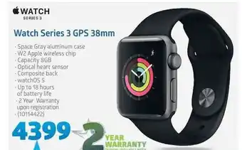 Incredible Connection Watch Series 3 Watch Series 3 GPS 38mm offer