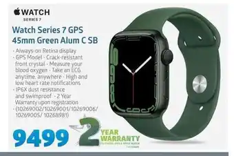 Incredible Connection Watch Series 7 Watch Series 7 GPS 45mm Green Alum C SB offer