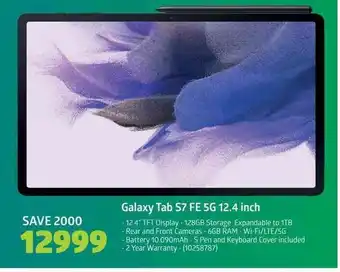 Incredible Connection Samsung - Galaxy Tab S7 FE 5G 12.4 inch offer