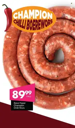 Save Champion Chilli Boerewors offer