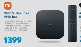 Incredible Connection Mi - MiBox S Ultra HD 4K Media Box offer