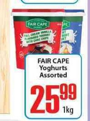 Elite Cash & Carry Fair Cape Yoghurts Assorted 1kg offer