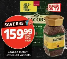 Checkers Jacobs Instant Coffee offer