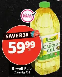 Checkers B-well Pure Canola Oil offer