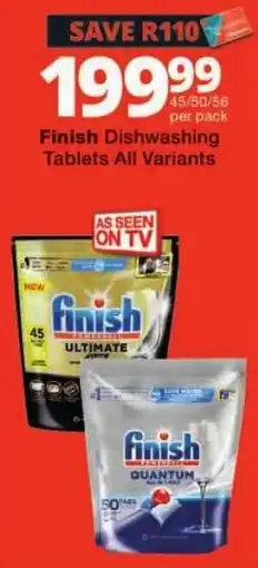 Checkers Finish Dishwashing Tablets All Variants offer